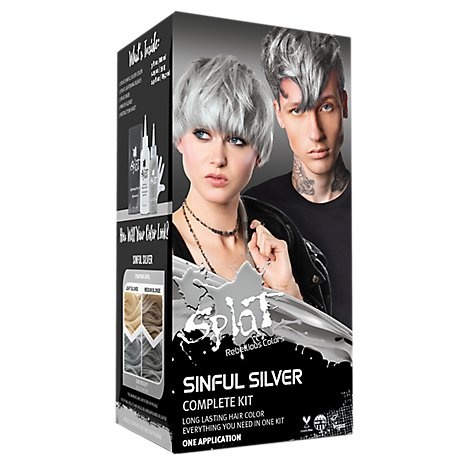 slide 1 of 1, Splat Sinful Silver Hair Color Kit - Each, 1 ct