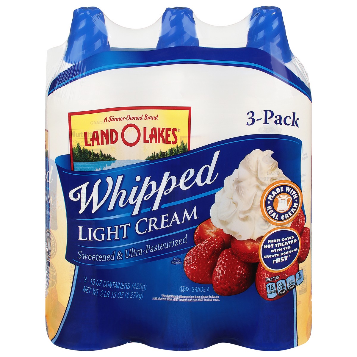 slide 13 of 14, Land O'Lakes 3 Pack Whipped Light Cream 3 - 15 oz Cans, 