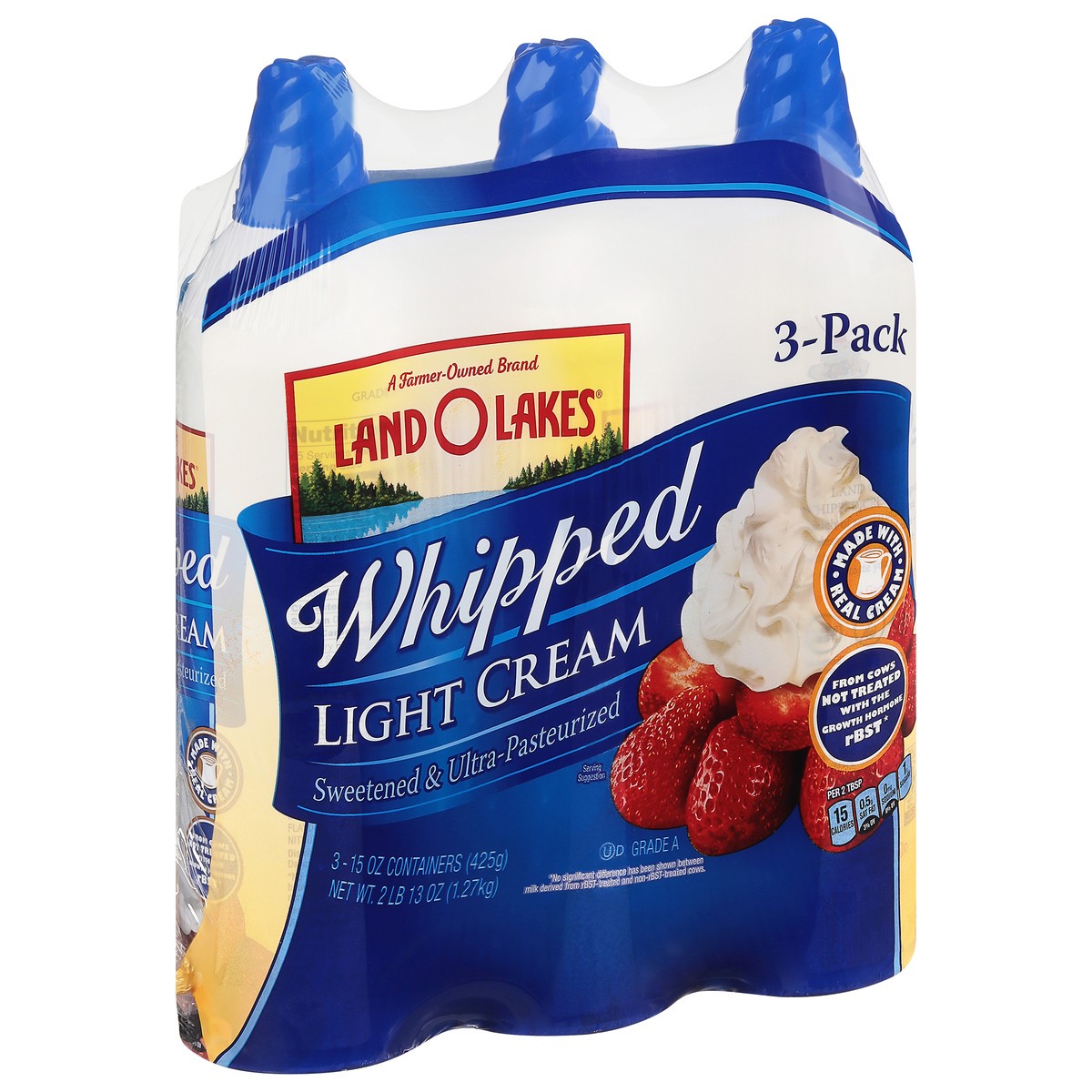 slide 9 of 14, Land O'Lakes 3 Pack Whipped Light Cream 3 - 15 oz Cans, 