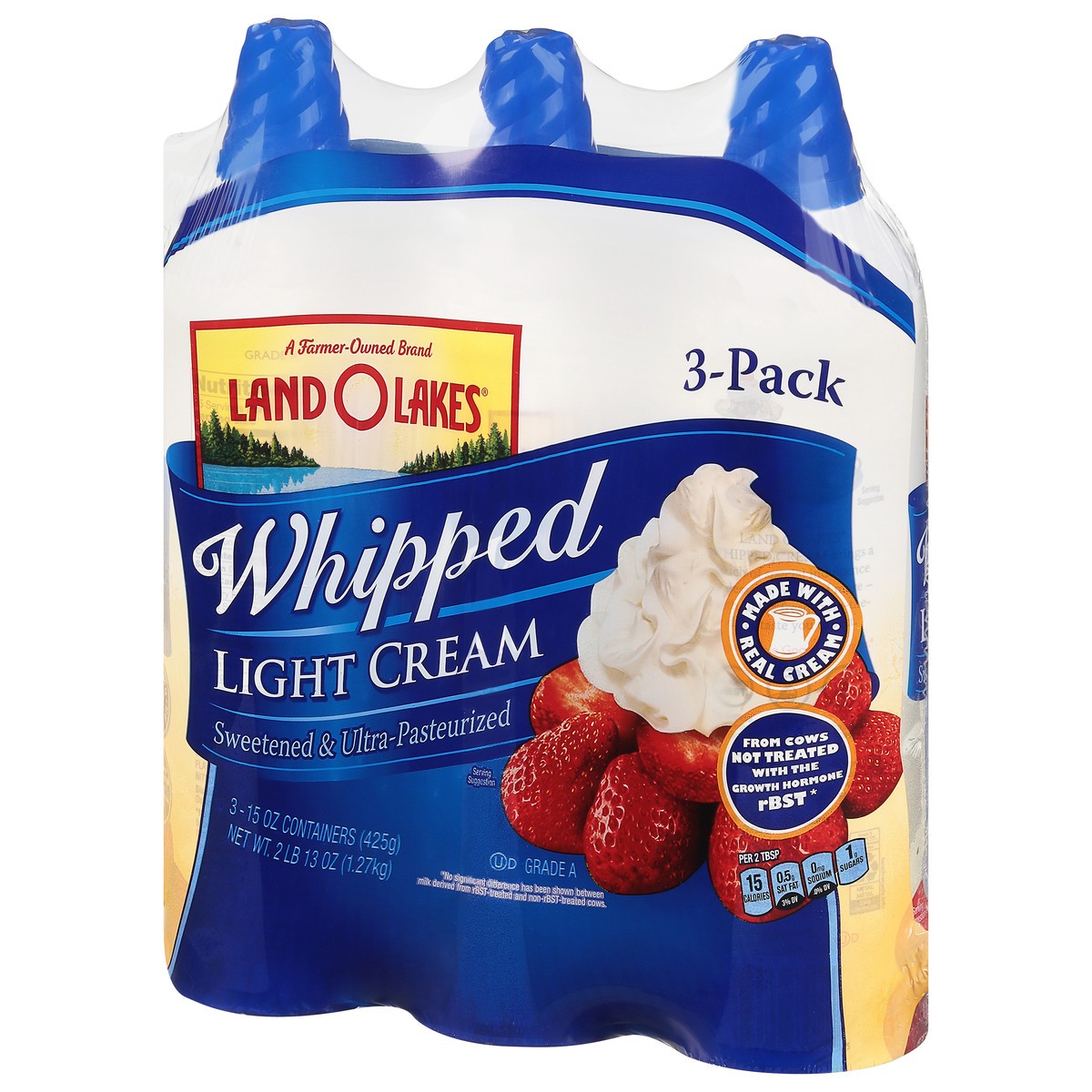 slide 10 of 14, Land O'Lakes 3 Pack Whipped Light Cream 3 - 15 oz Cans, 