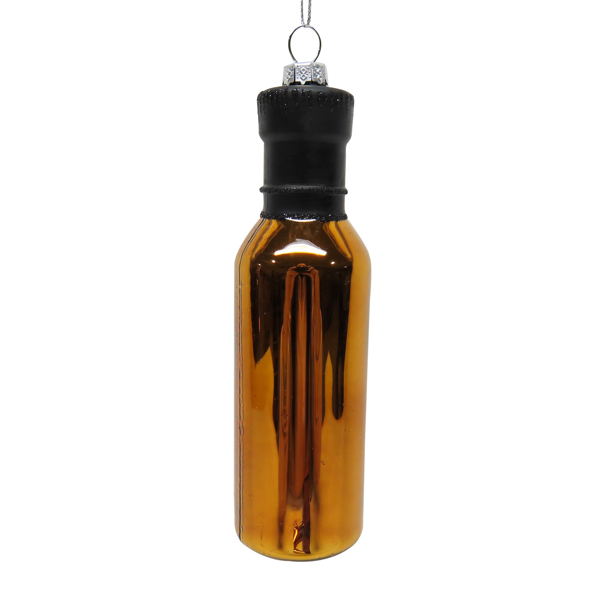 slide 2 of 2, 5.75" Bbq Sauce Bottle Glass Ornament By Ashland, 1.75 in x 1.75 in x 5.75 in