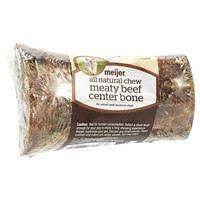 slide 3 of 29, Meijer All Natural Chew Meaty Beef Center Bone, 4, 1 ct