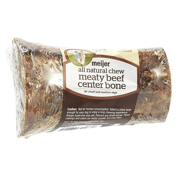 slide 4 of 29, Meijer All Natural Chew Meaty Beef Center Bone, 4, 1 ct