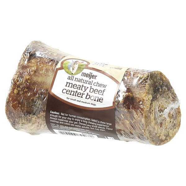 slide 8 of 29, Meijer All Natural Chew Meaty Beef Center Bone, 4, 1 ct