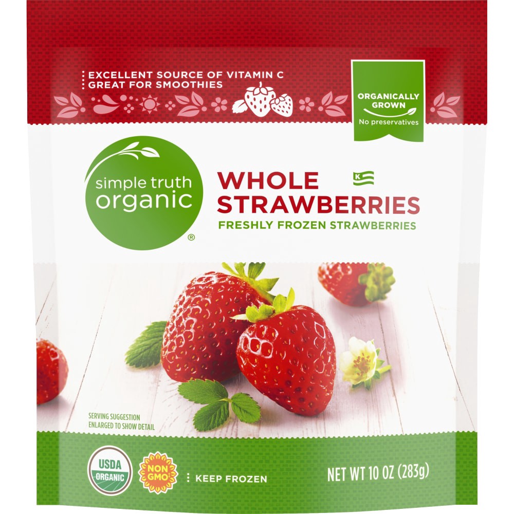 slide 1 of 6, Simple Truth Organic Strawberries 10 oz, 10 oz