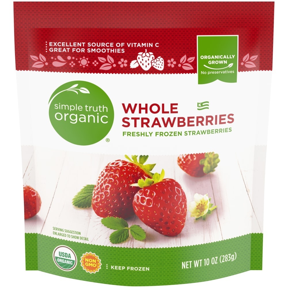 slide 1 of 1, Simple Truth Organic Whole Strawberries, 10 oz
