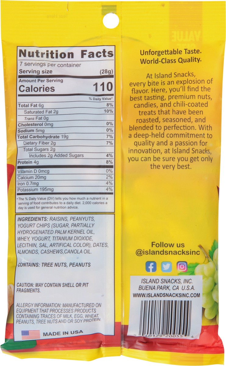 slide 3 of 13, Island Snacks Yogurt Nut Mix Value Size 7 oz, 7 oz