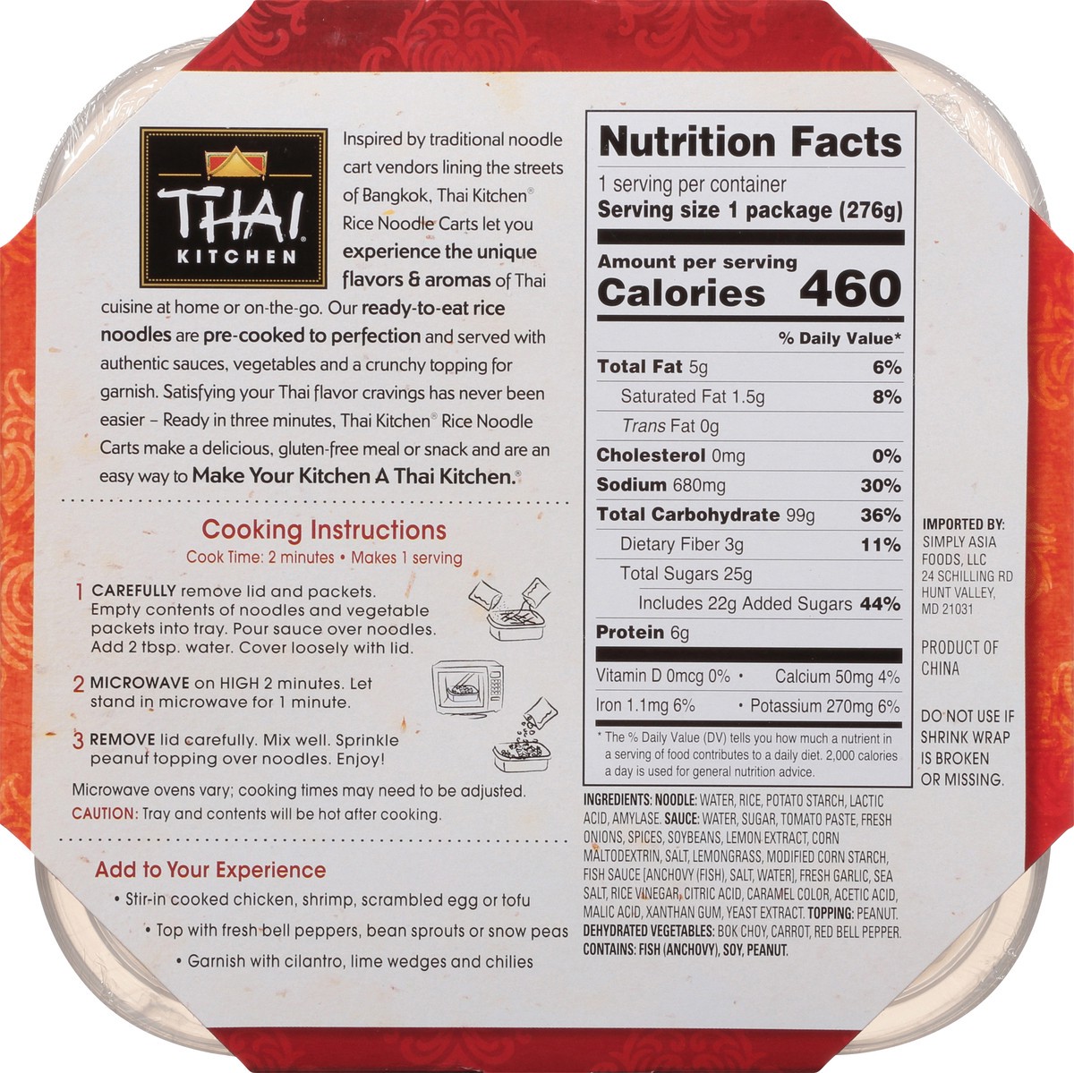 slide 6 of 10, Thai Kitchen Gluten Free Pad Thai Rice Noodle Cart, 9.77 oz