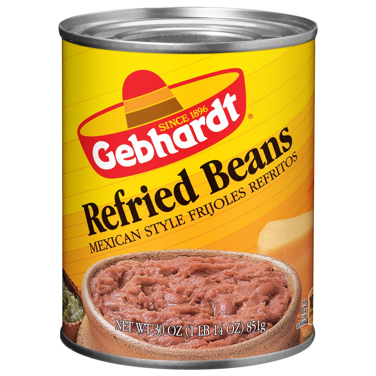 slide 1 of 3, Gebhardt Mexican Style Refried Beans 30 oz, 30 oz