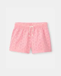 Carter's Girls Eyelet Shorts - Pink - Size 5