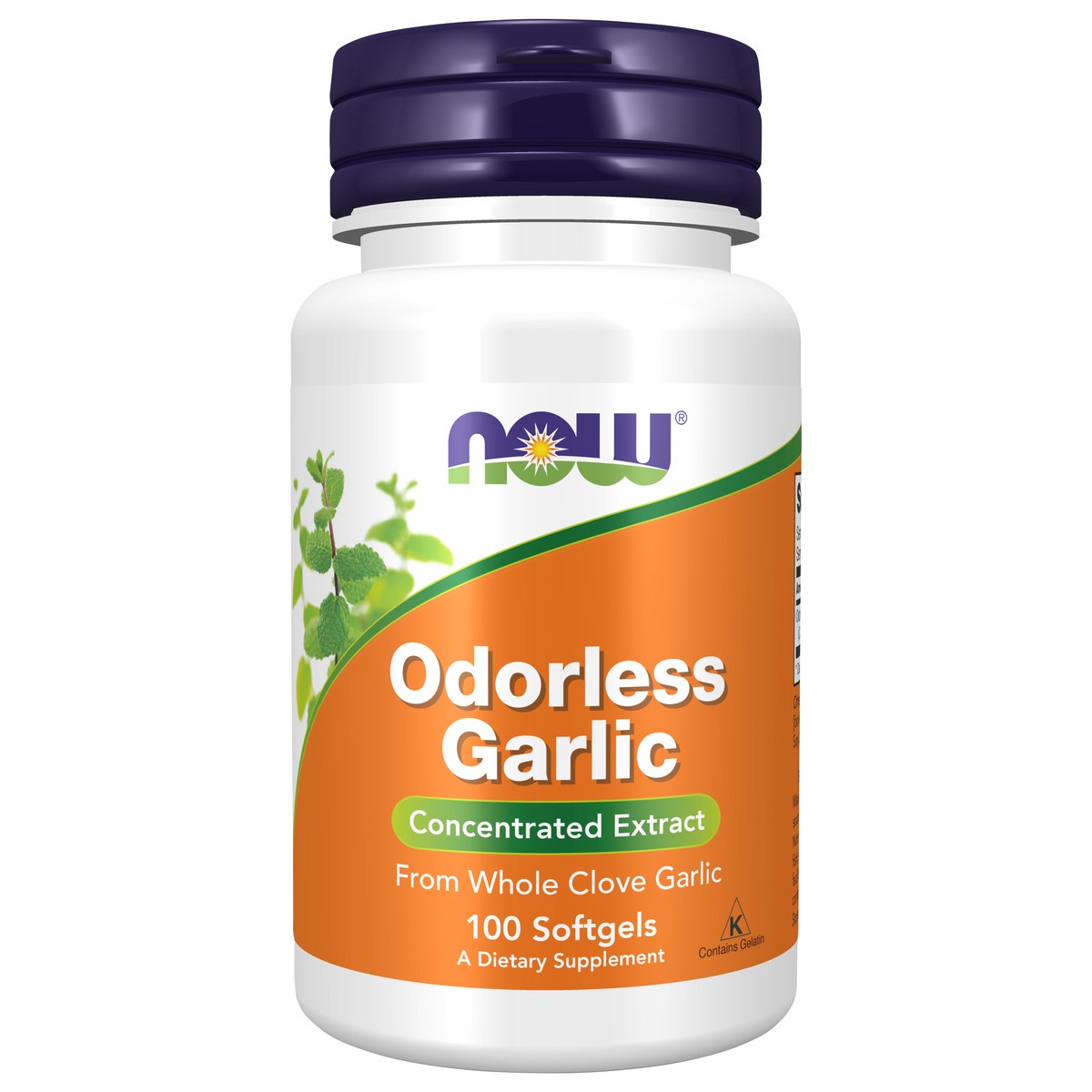 slide 1 of 2, NOW Odorless Garlic - 100 Softgels, 100 ct