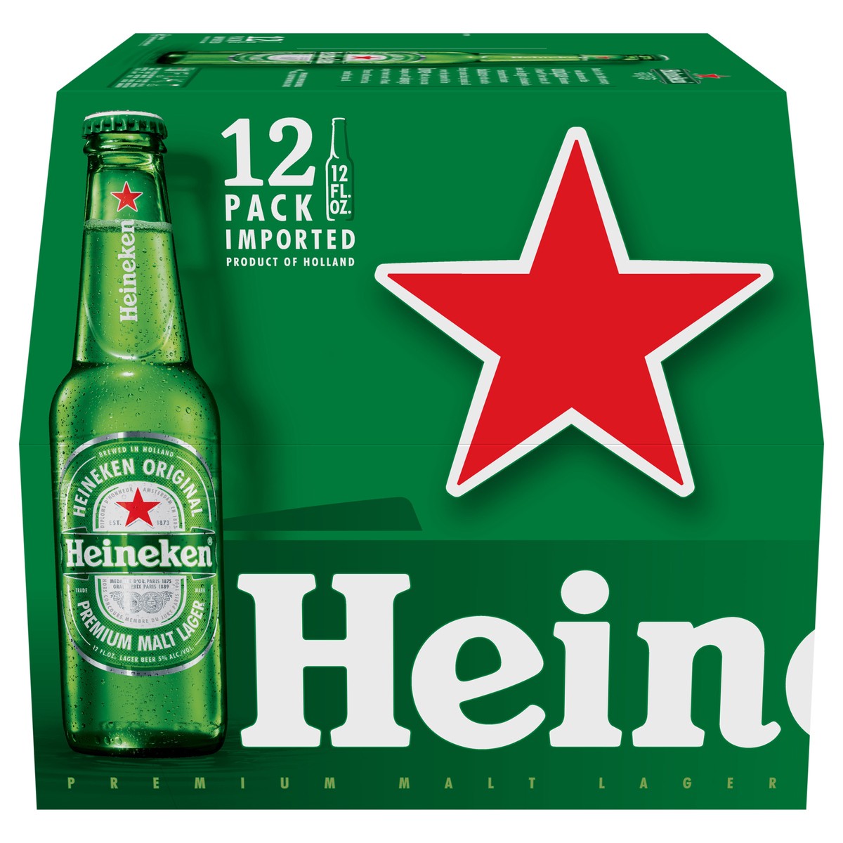 slide 1 of 9, Heineken Original Lager Beer, 12 oz