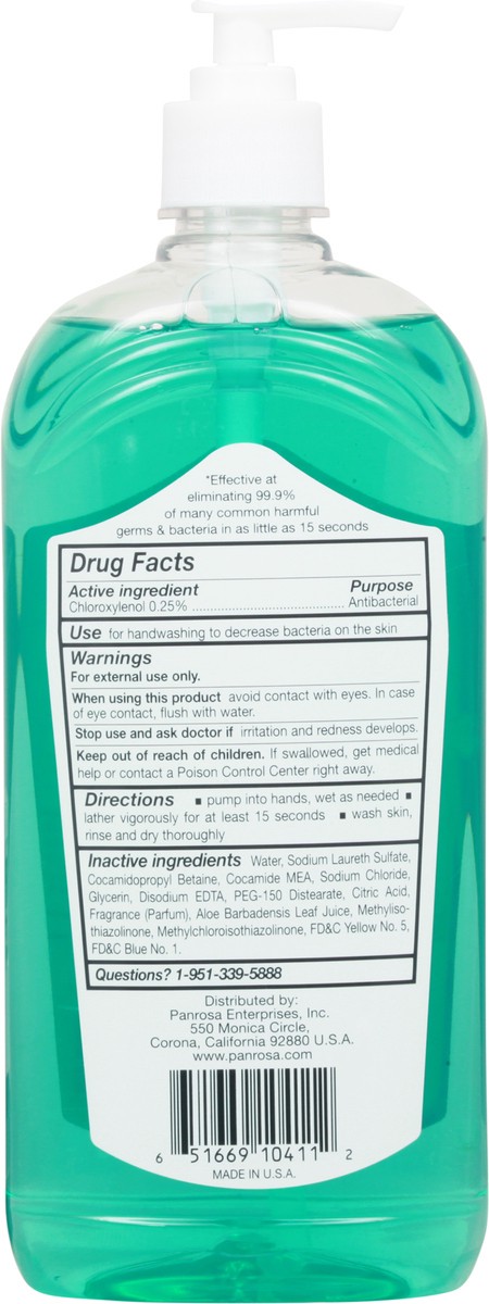 slide 4 of 9, Panrosa Antibacterial Refill Aloe Vera Hand Soap 24 fl oz, 24 oz