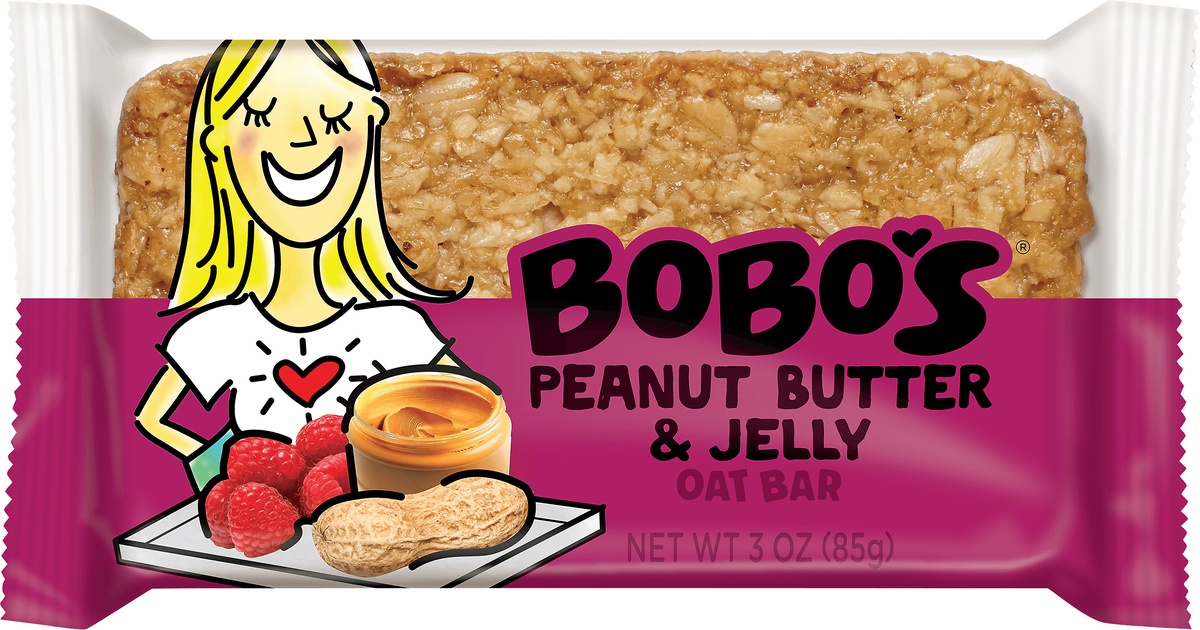 slide 4 of 4, Bobo's Gluten Free Peanut Butter Jelly Oat Bars, 3 oz