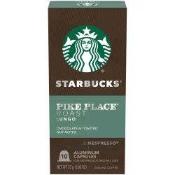 Starbucks Coffee Nespresso Pike Place - 10 ct