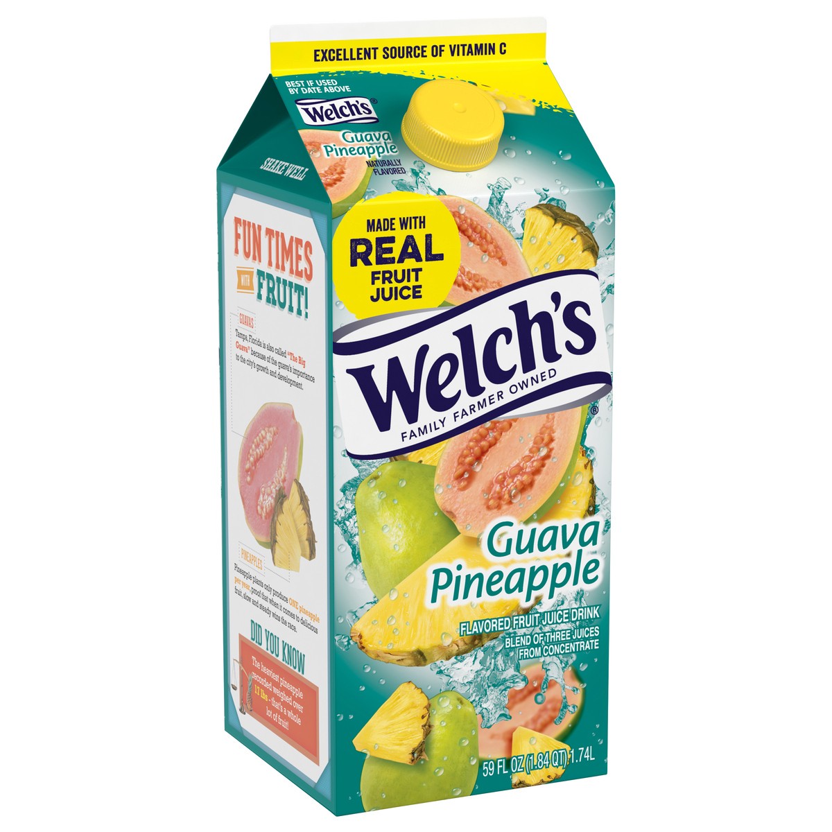 slide 2 of 5, Welch's Guava Pineapple Fruit Juice Drink, 59 fl oz carton, 59 fl oz