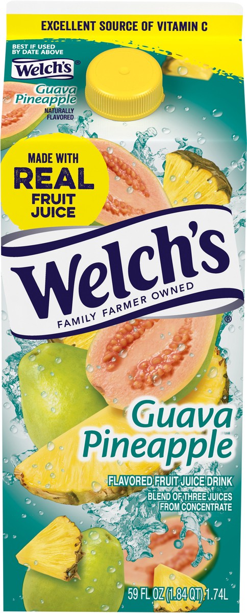 slide 3 of 5, Welch's Guava Pineapple Fruit Juice Drink, 59 fl oz carton, 59 fl oz