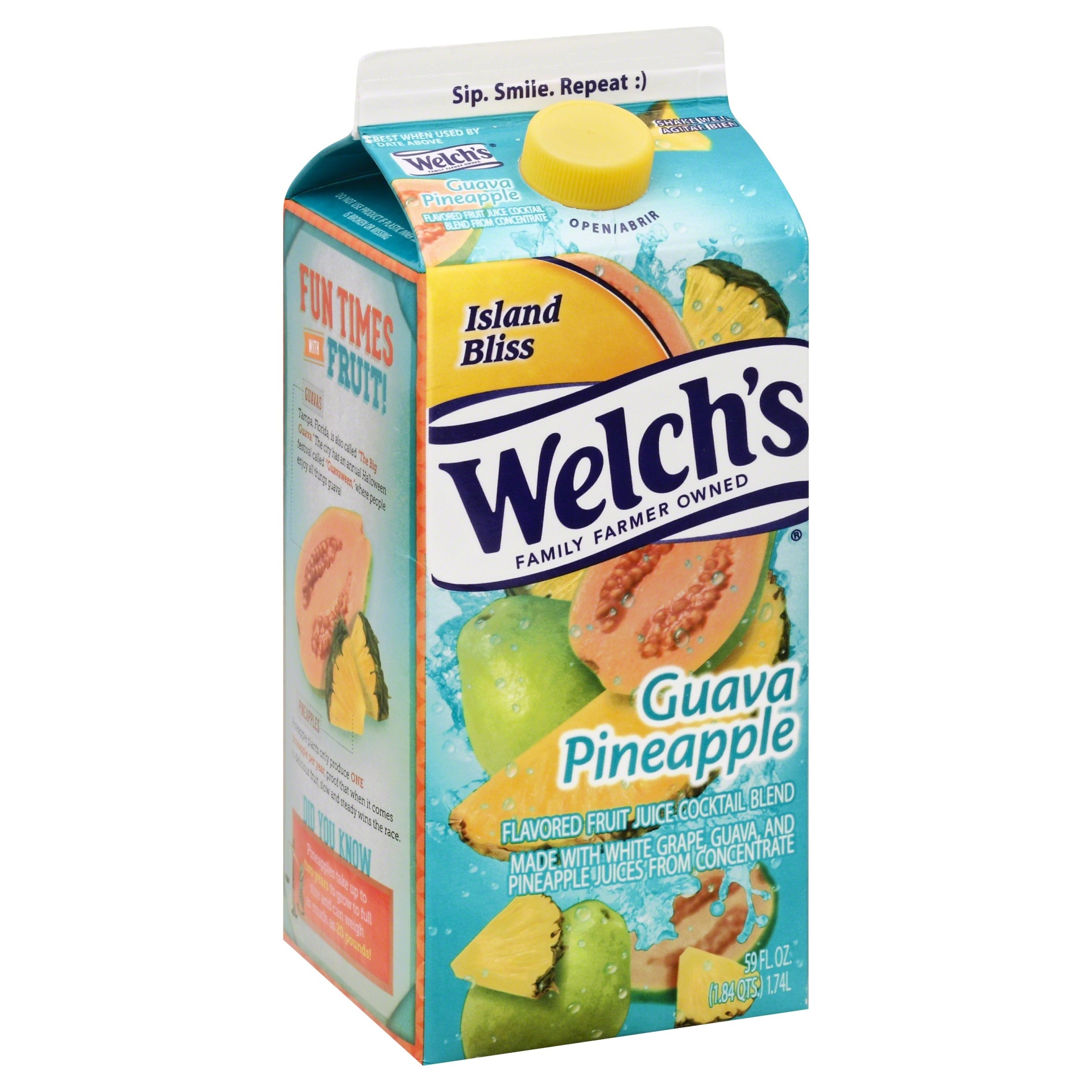 Welch's Guava Pineapple Flavored Fruit Juice Cocktail Blend 59 fl oz