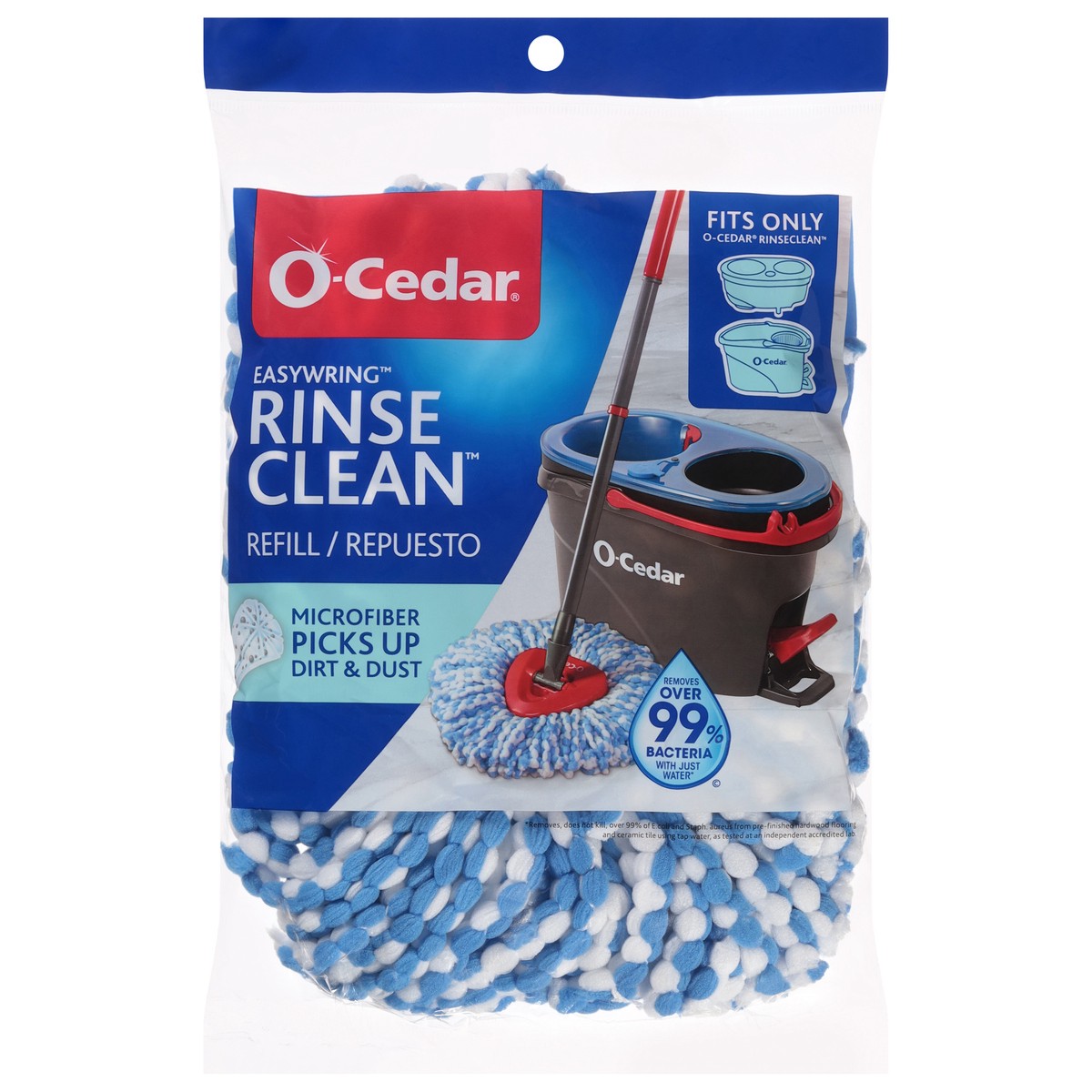 slide 1 of 8, O-Cedar Easywring Rinse Clean Microfiber Refill 1 ea, 1 ct