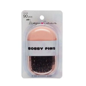 slide 1 of 1, Morgan Simianer Xo Scunci Bobby Pins In Re-Usable Case, 90Ct, 90 ct