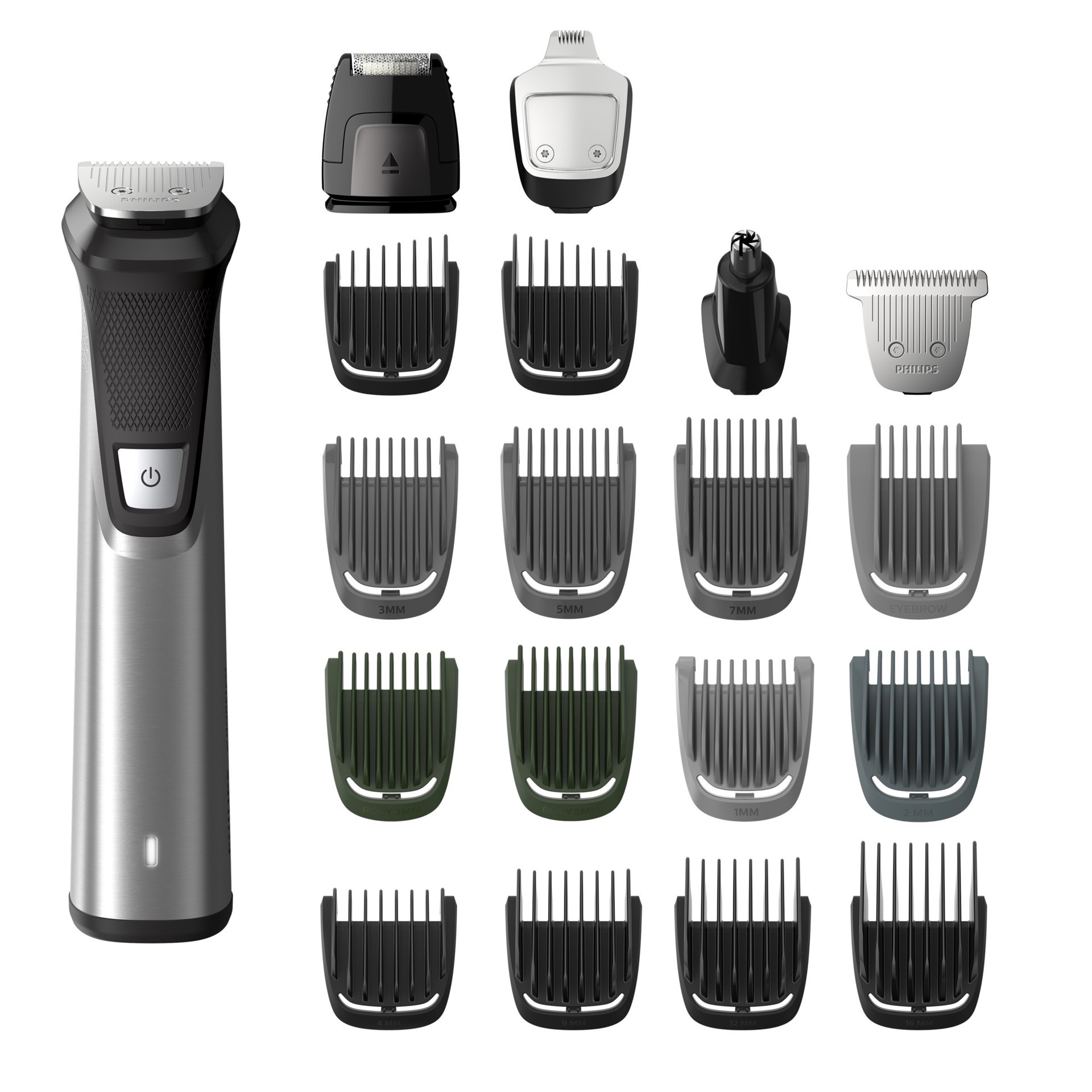 slide 1 of 5, Norelco Multigroom Series 7000 23 Piece Mens Grooming Kit, Trimmer for Beard, Head, Body, and Face - NO BLADE OIL NEEDED, MG7750/49, 1 ct