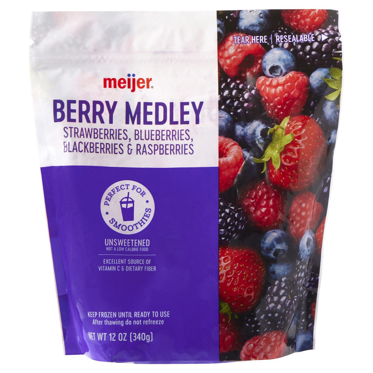 slide 1 of 5, Meijer Frozen Berry Medley, 12 oz