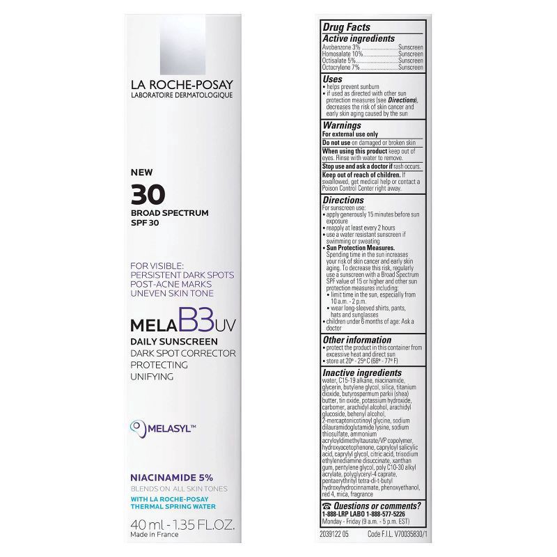 slide 7 of 8, La Roche-Posay Broad Spectrum SPF 30 B3 UV Daily Sunscreen 1.35 fl oz, 1.35 fl oz