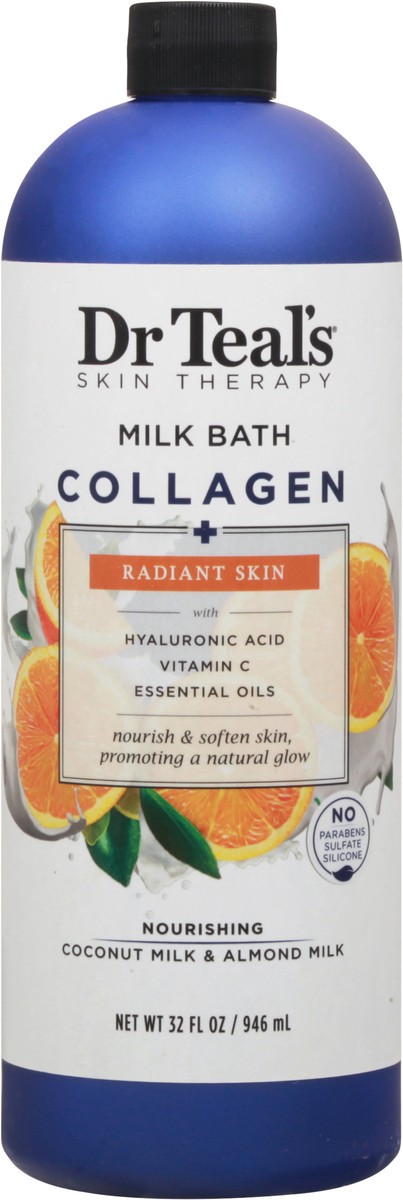 slide 9 of 12, Dr. Teal's Collagen Milk Bath, Radiant Skin, 32 fl oz