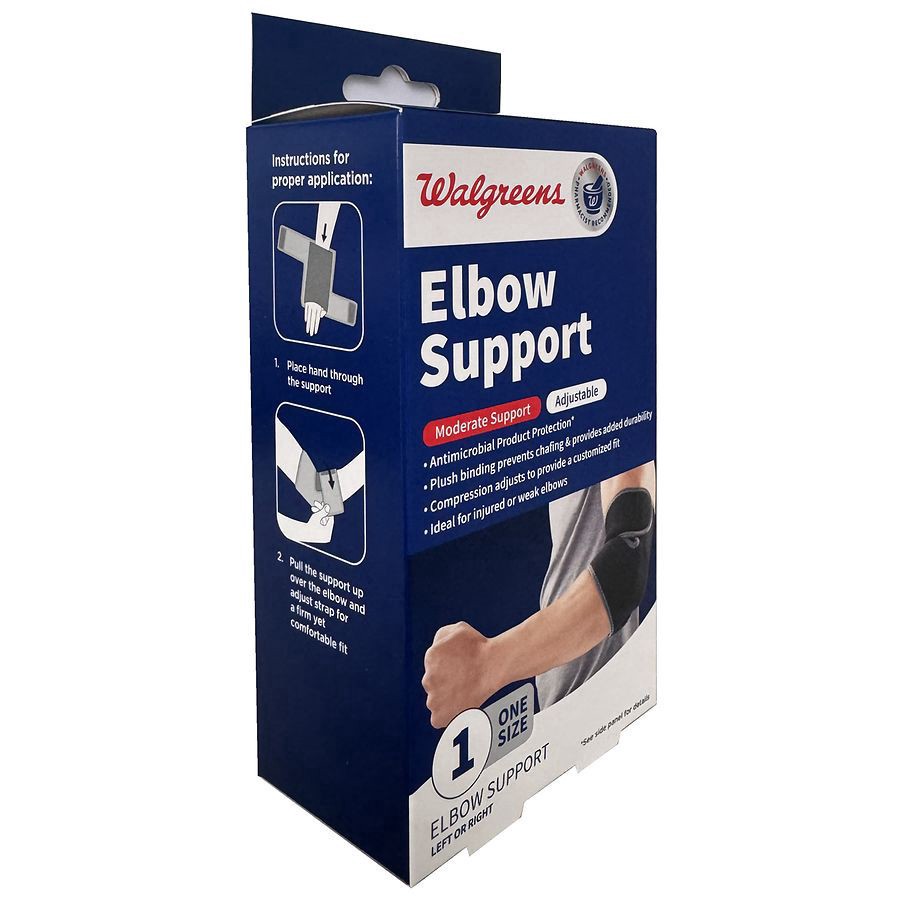 slide 3 of 3, Walgreens Latex Free One Size Adjustable Elbow Support, One Size