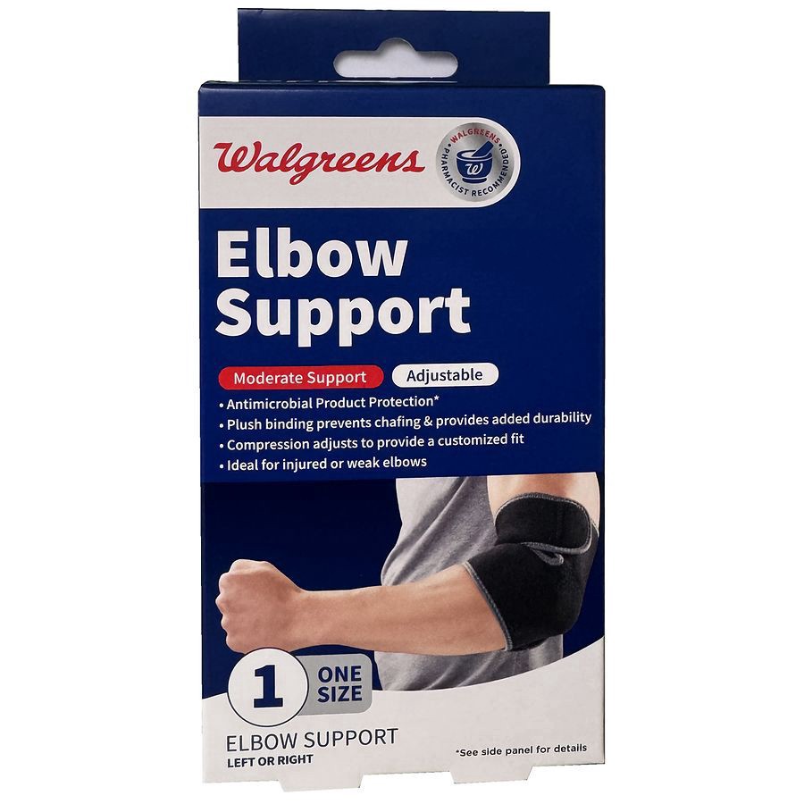 slide 1 of 3, Walgreens Latex Free One Size Adjustable Elbow Support, One Size