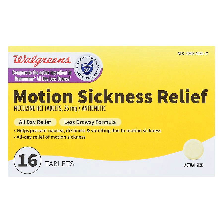 slide 3 of 5, Walgreens Wal-Dram 2 Motion Sickness Tablets, 16 ct