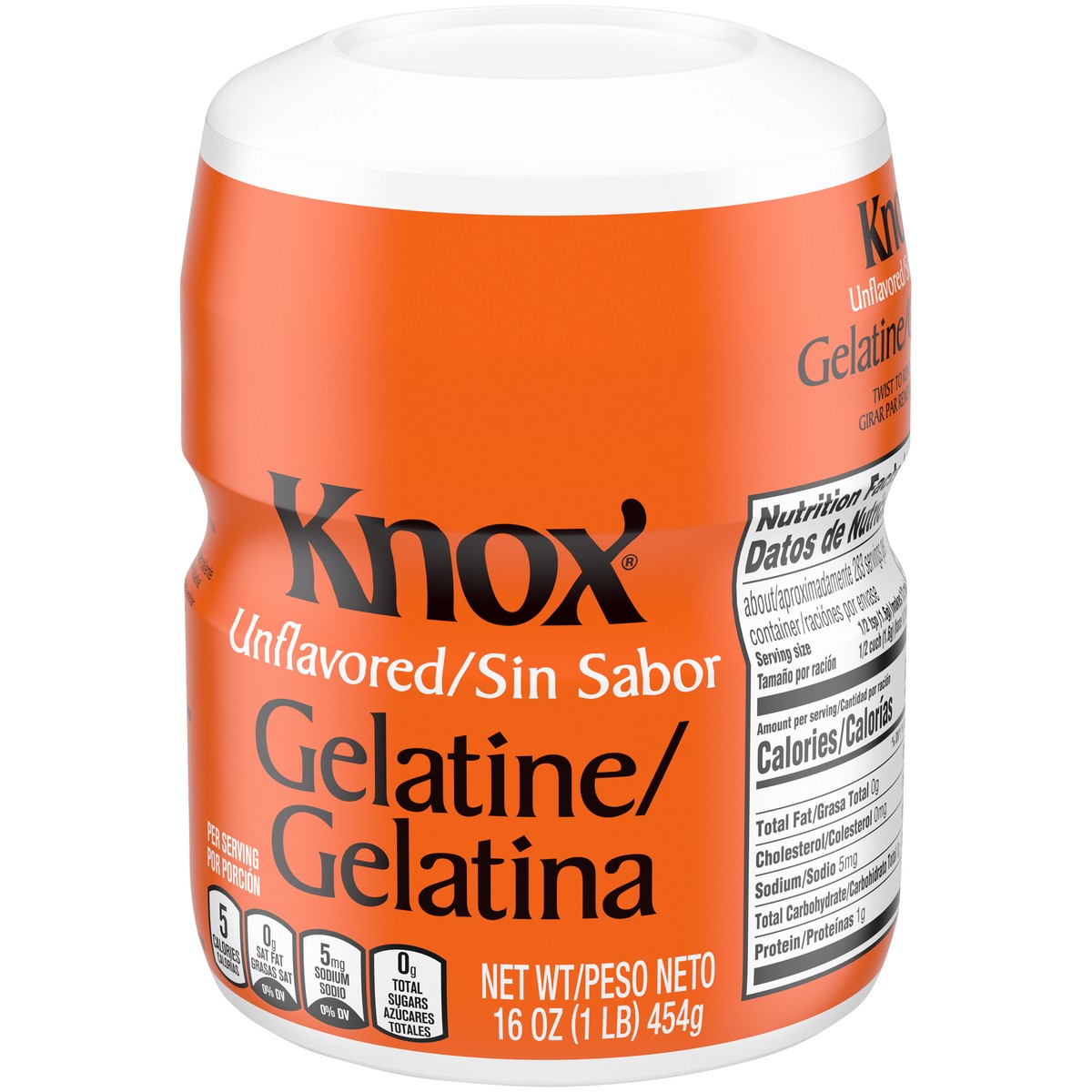 slide 6 of 9, Knox Unflavored Gelatin, 16 oz Canister, 16 oz