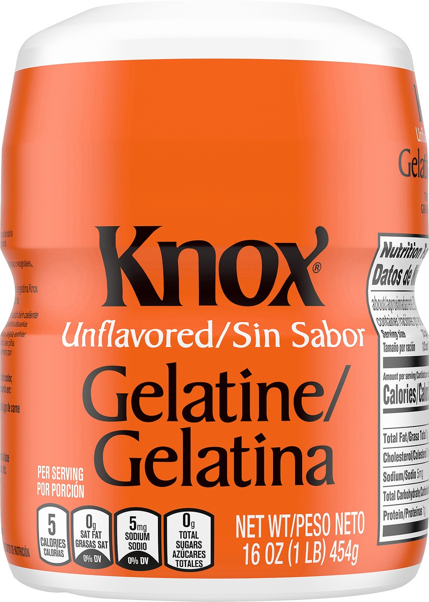 slide 4 of 9, Knox Unflavored Gelatin, 16 oz Canister, 16 oz