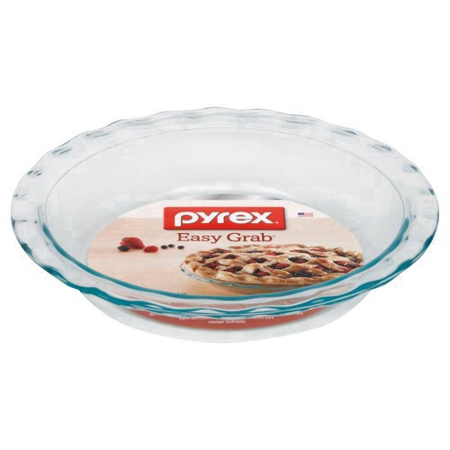 slide 20 of 100, Pyrex Easy Grab 9.5" Glass Pie Pan, 9.5 in