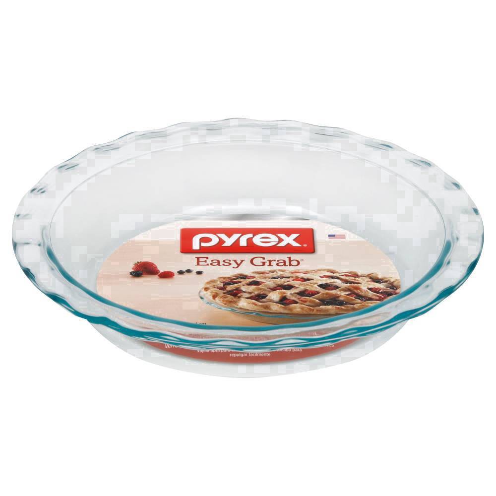 slide 23 of 100, Pyrex Easy Grab 9.5" Glass Pie Pan, 9.5 in