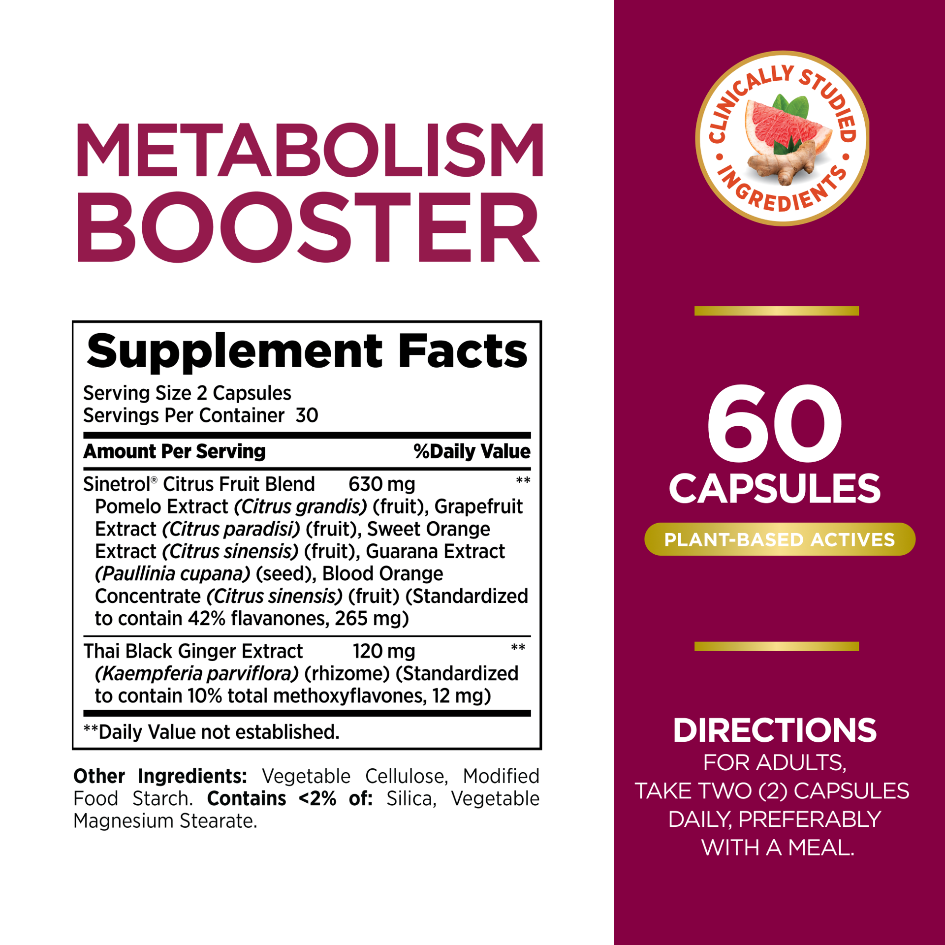 slide 3 of 5, Nature's Bounty Optimal Solutions Metabolism Booster Capsules 60ct, 60 cnt