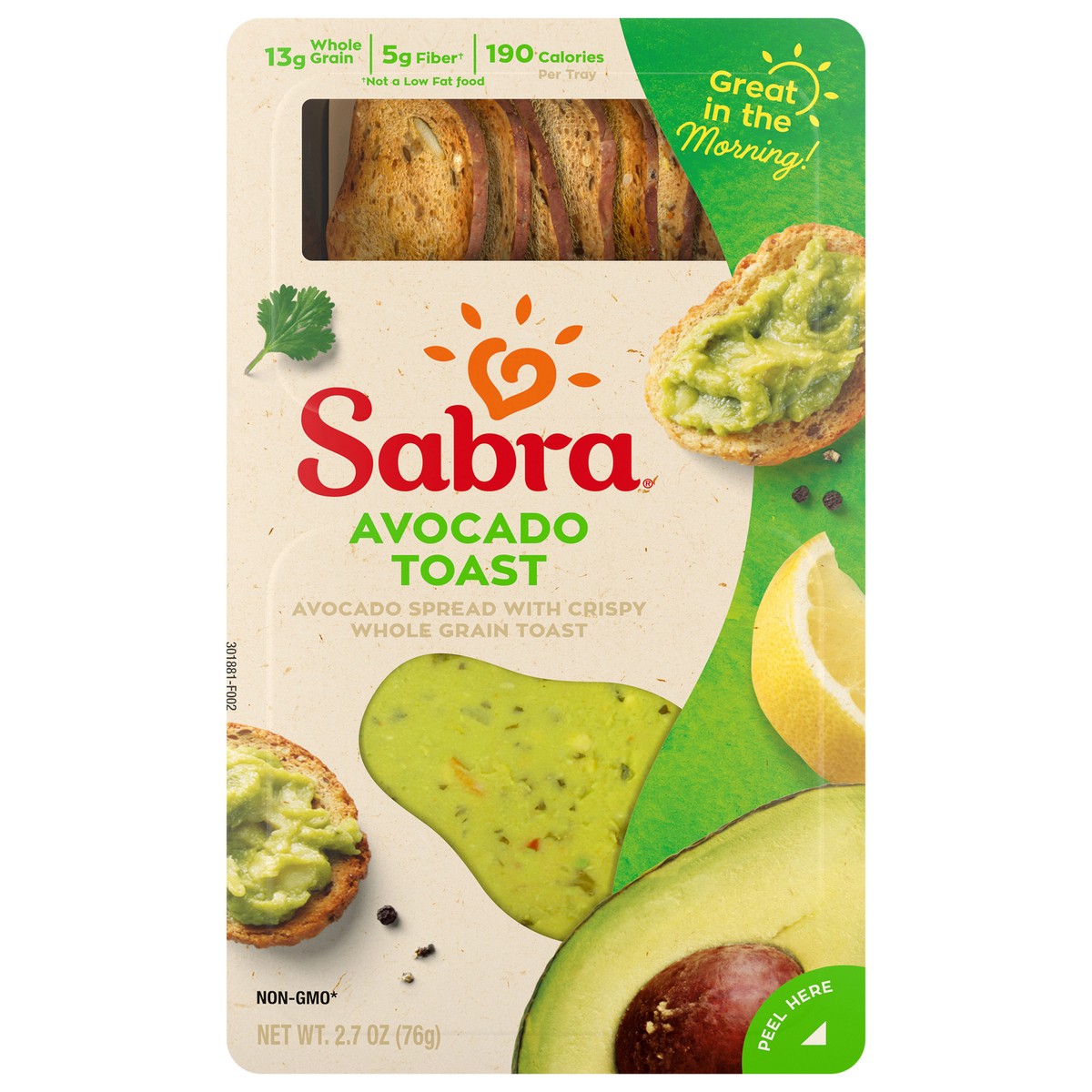 slide 1 of 9, Sabra Breakfast Avocado Toast, 2.7 oz