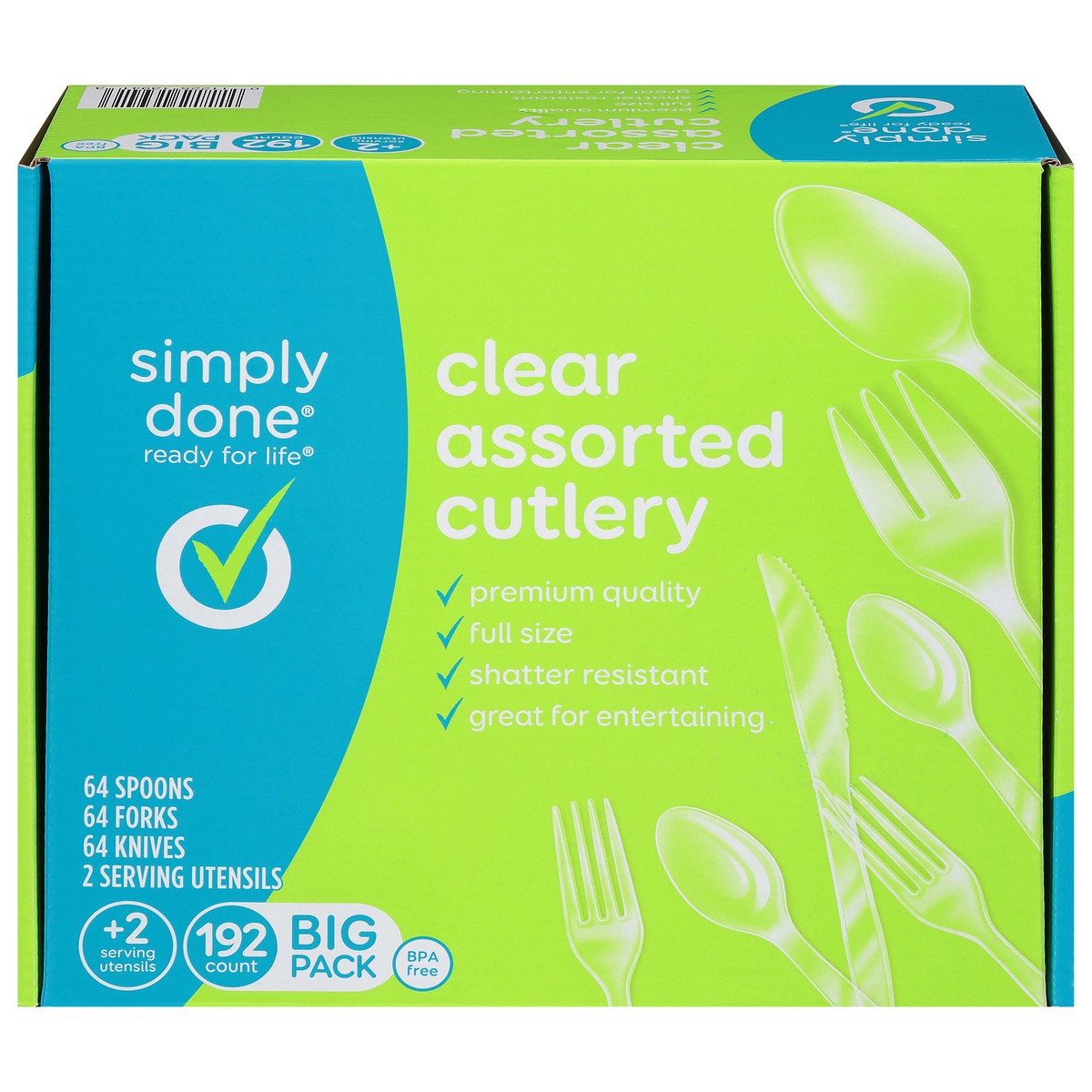 slide 1 of 13, Simply Done Clear Assorted Cutlery Big Pack 192 ea, 192 ct