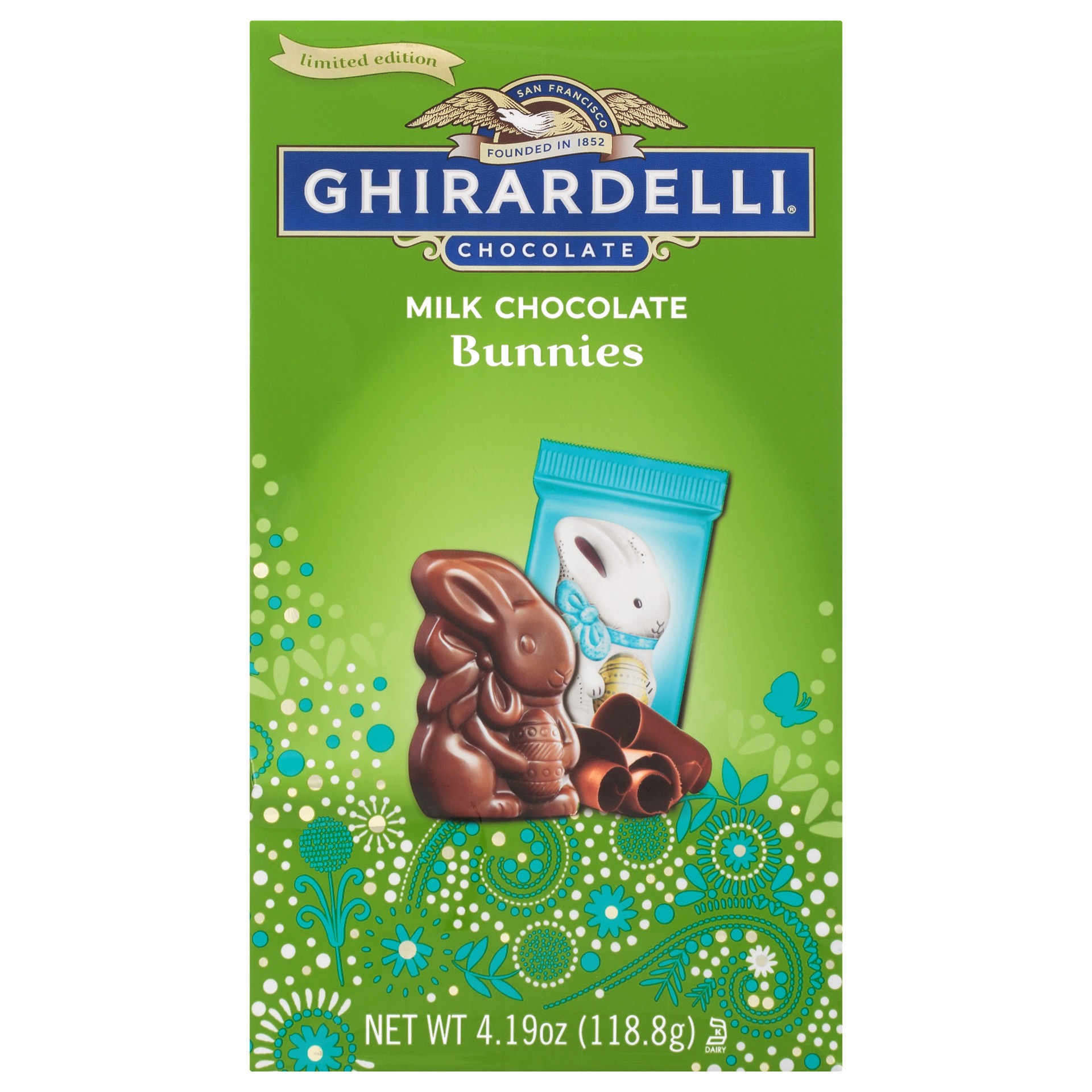 slide 2 of 5, Ghirardelli Milk Chocolate Bunny, 4.18 oz