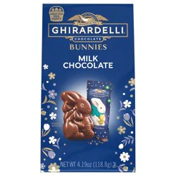 GHIRARDELLI Milk Chocolate Bunnies, 4.19 oz Bag