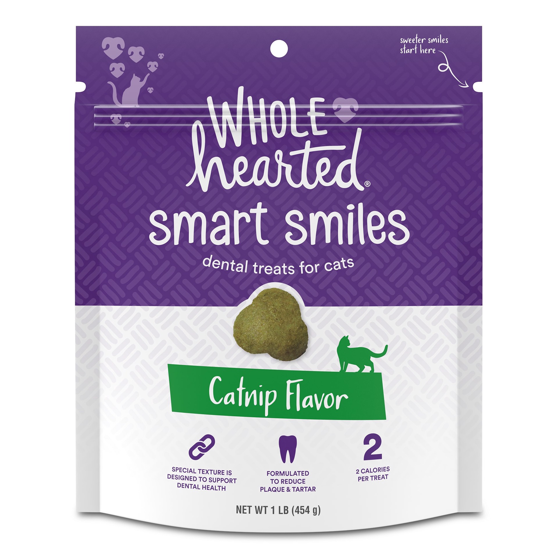 slide 1 of 1, WholeHearted Catnip Flavor Cat Dental Treats, 16 oz., 16 oz