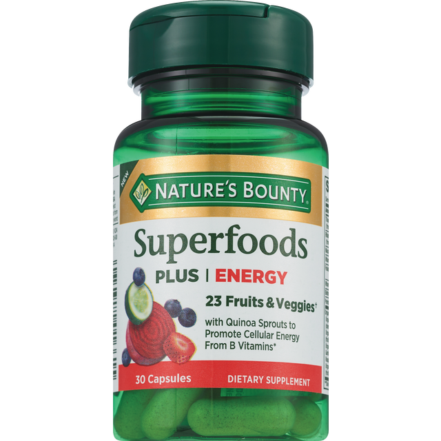 slide 1 of 1, Nature's Bounty Superfood Energy Caps, 30 ct