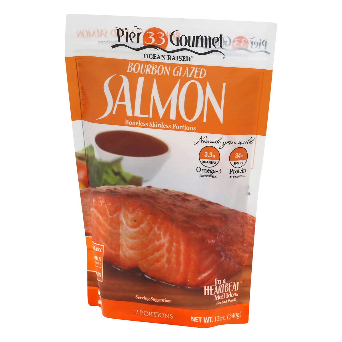 slide 6 of 13, Pier 33 Gourmet Bourbon Glazed Salmon 2 ea, 2 ct