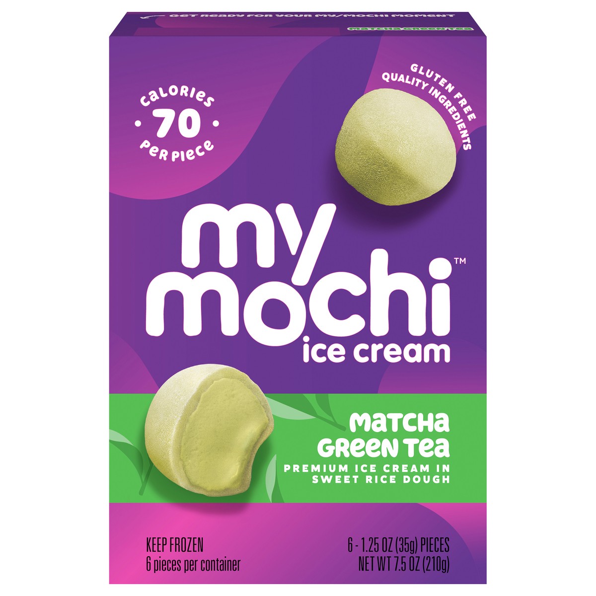 slide 1 of 9, My/Mo Matcha Green Tea Mochi Ice Cream, 6 ct