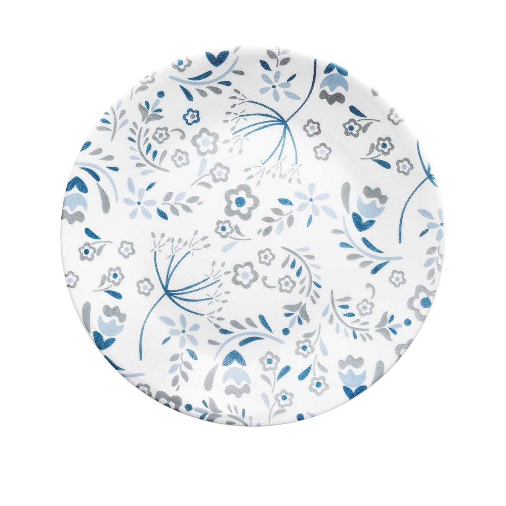 slide 1 of 1, Corelle Signature Prairie Garden Gray Plate - White/Gray/Blue, 6.75 in