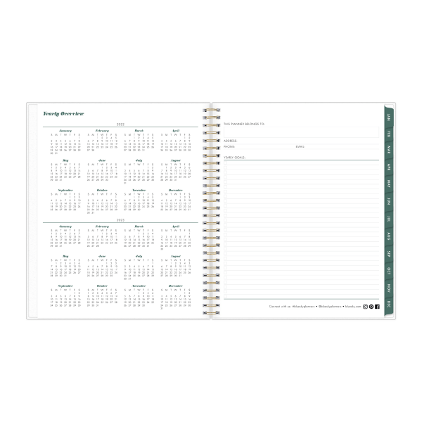 slide 3 of 4, Blue Sky Brit + Co Frosted Weekly/Monthly Planner, 8&Rdquo; X 10'', Full Blooms, January To December 2022, 136016, 1 ct