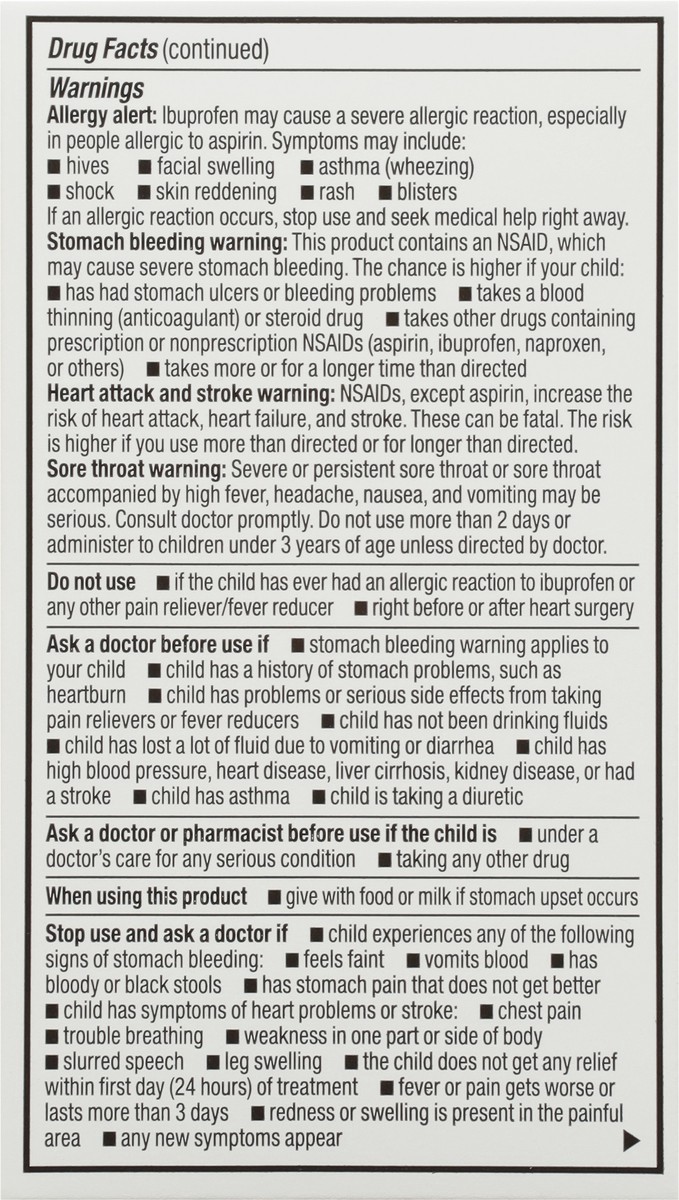 slide 10 of 15, TopCare Infants' Ibuprofen 50 Mg Pain Reliever / Fever Reducer (nsaid) Oral Suspension, Berry, 0.5 oz