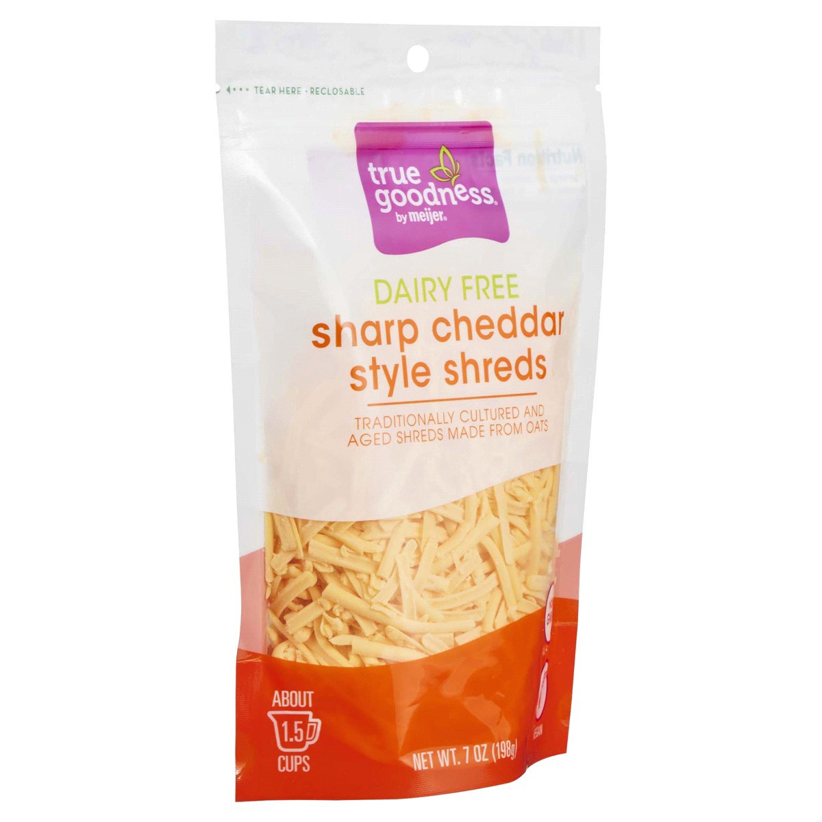 slide 18 of 29, True Goodness Plant Based Sharp Cheddar Shreds, 7 oz