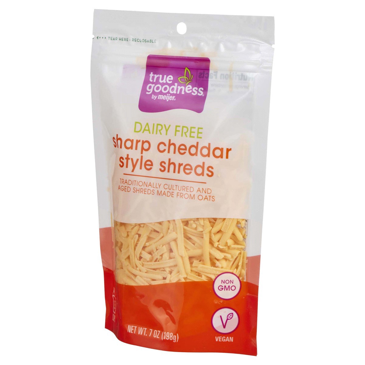 slide 5 of 29, True Goodness Plant Based Sharp Cheddar Shreds, 7 oz