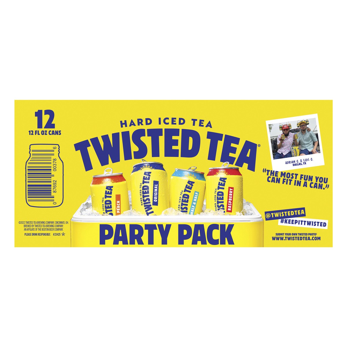 slide 3 of 7, Twisted Tea Variety Party Pack, Hard Iced Tea (12 fl. oz. Can, 12pk.), 12 ct; 12 oz